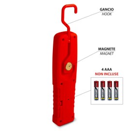 Velamp COB LED Work Light with Magnet and Hook, Red