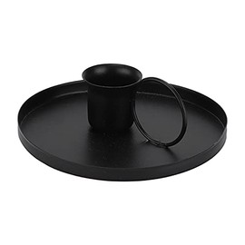 Hztyyier Candelabros para Velas Cónicas Candeleros Soporte para Velas para Bodas, Cenas, Fiestas, Halloween, Navidad, Decoración(Negro)