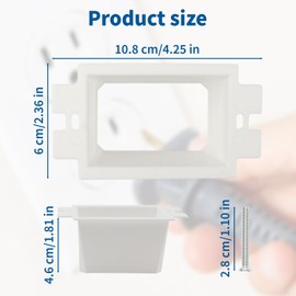 5PCS Electrical Box Extender with 10PCS Screws, 4.2 Inch BE1-2 Outlet Remodel Box Extender for Single Gang Box Extender Electrical Outlet Box, 1 Gang Power Outlet Accessories
