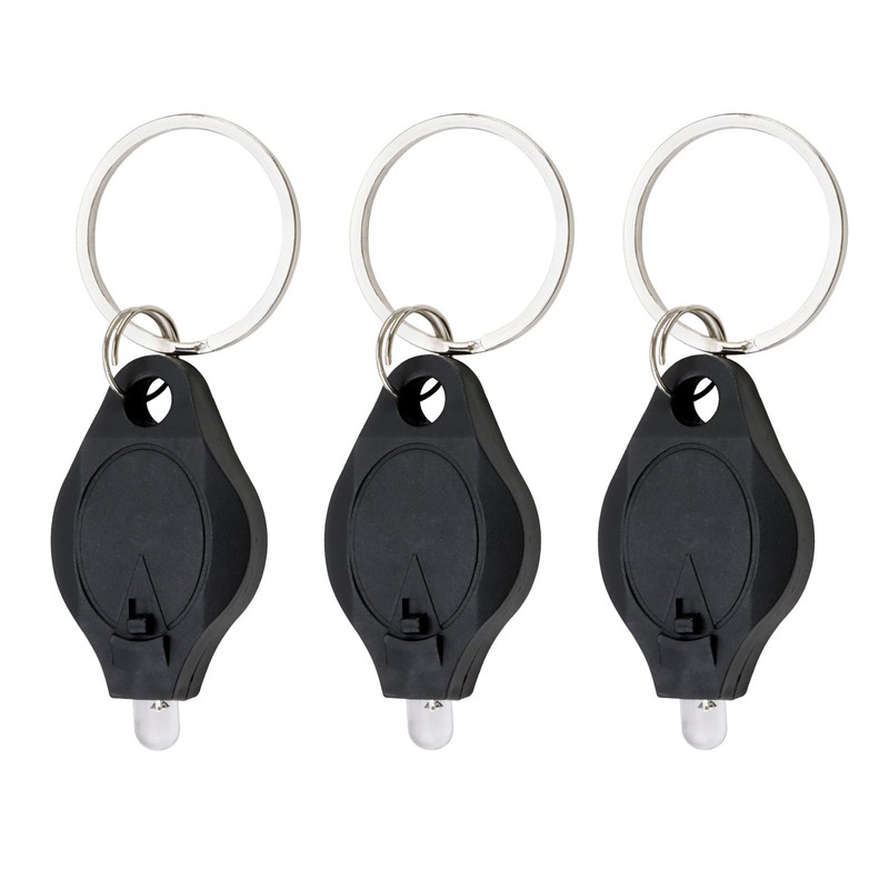 3 Pack UV Money Checker Keychain Torch - Mini LED