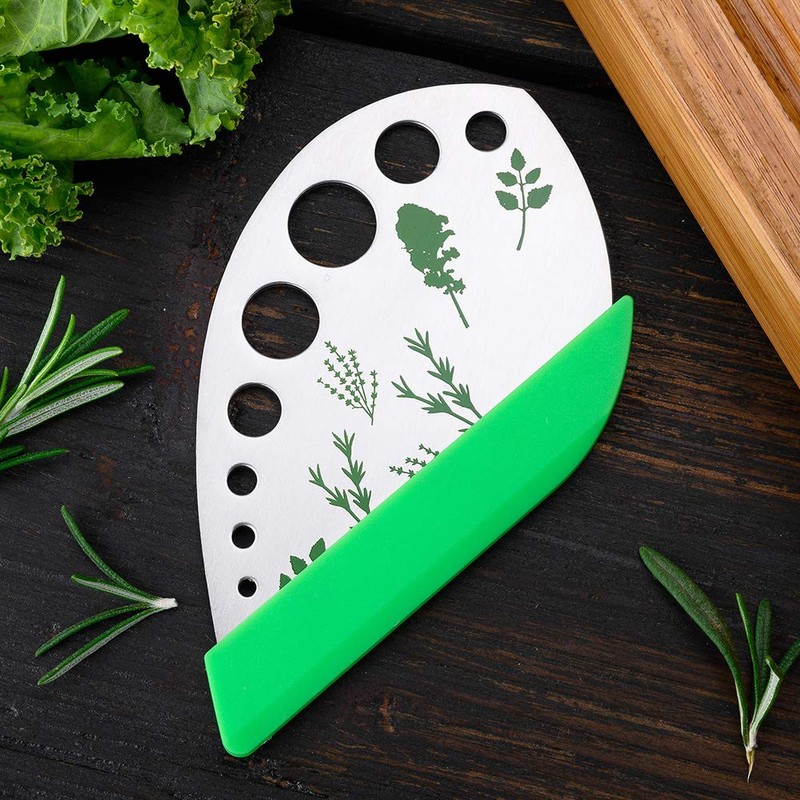 Leen4You Herb Stripper Herbs Cutter Scissors Stainless Steel Leaf Remover