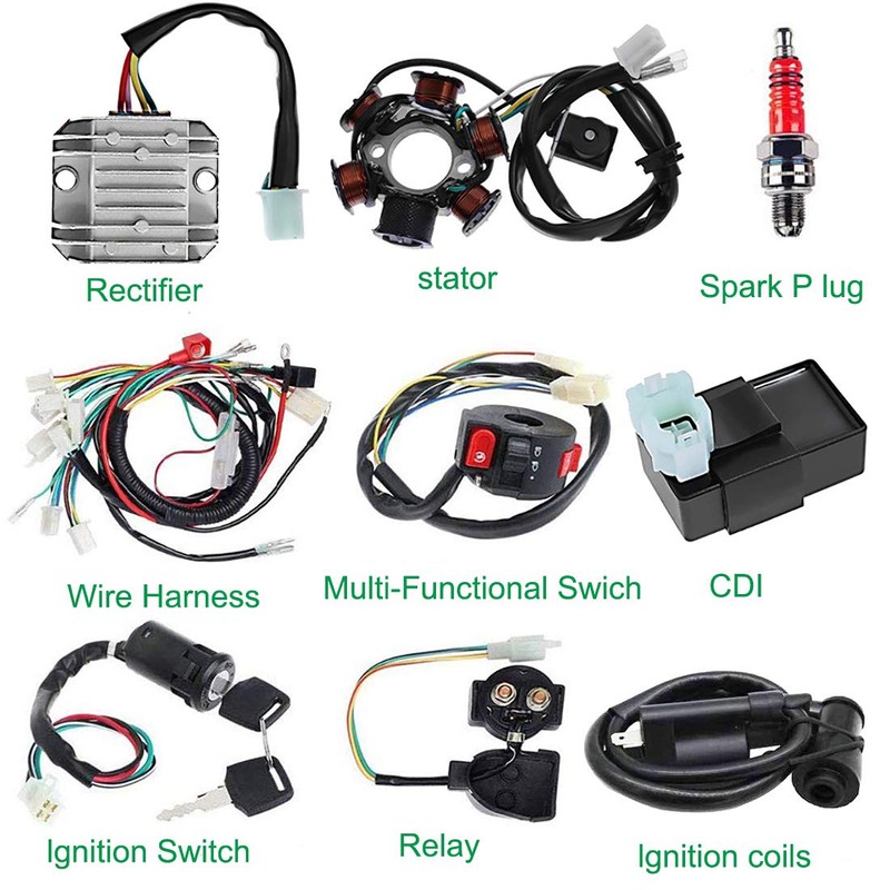 HOOTO Complete Wiring Harness kit for ATV Quad 4 Stroke