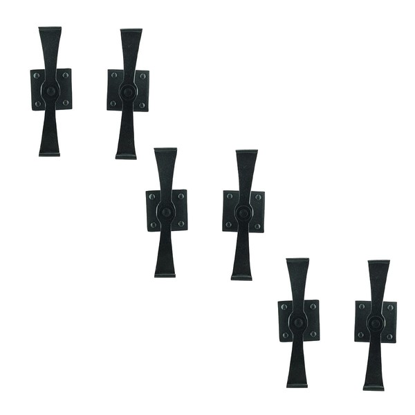 Renovators Supply Manufacturing Black Shutter Dogs 5 3/4 in. Propeller