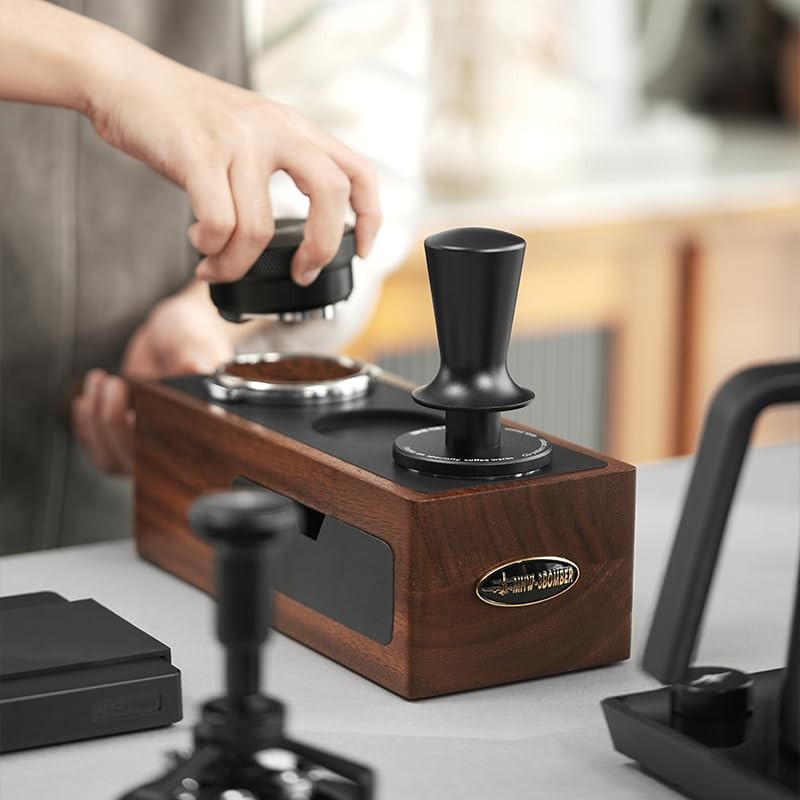 MHW-3BOMBER 58mm Coffee Tamper, Self-Leveling Espresso Tamper with 2-Spring Auto-Rebound,