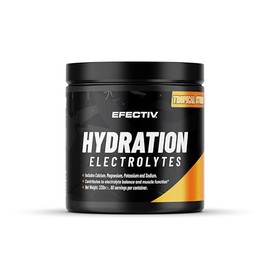 Efectiv Hydration Electrolytes Powder - 330g, 60 Servings - Vegan Electrolyte Powder with Key Minerals - Calcium, Magnesium, Potassium, Sodium - Zero Sugar Electrolytes Drinks (330g, Tropical Storm)