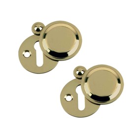 Stormguard Keyhole Cover Escutcheon Covered Plate Draught Excluder Lock Cover Victorian (1, GOLD)