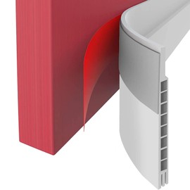 Upgraded Door Draft Stopper for Large Gap,Widened Door Sweep Seal Gap Up to 1.4" for Interior, Exterior and Garage Doors- Keeping Draft,Dust, Noise, Unwanted Light and Pests Out, 3" W x 37" L,White