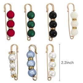 iminoo 7 Pcs Fashion Brooch Pins Sweater Shawl Pins for Women Girls Clothing Dresses Decoration Accessories (Multicolor)