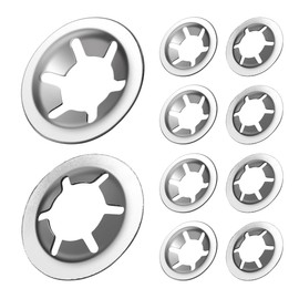 FOMGIIN Pack of 10 M4 x 12 mm Locking Washers Inner Tooth Clamping Ring Clamping Washers Stainless Steel Locking Rings Silver Washers Tooth Speed Locking Washers