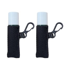KVZVK 2PCS Lip Balm Holder Keychain Clip Lipstick Keychain，Portable Lip Balm Holder Lip Gloss Elastic Sleeves Keychain（black