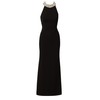 Adrianna Papell Women's Beaded Halter Gown, Black