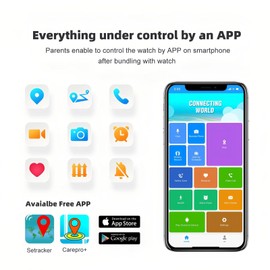 Cuifati 4G Kids Smart Watch GPS Tracker, IP67 Waterproof 1.44 Inch Touchscreen Smart Watch with 2-Way Voice Video Call, SOS School Mode, Pedometer, WiFi Alarm Camera, (Pink)