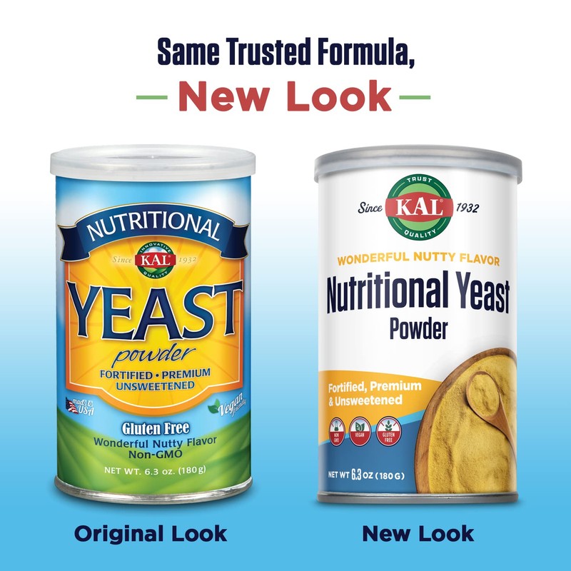 KAL Nutritional Yeast Powder, Fortified with B6, B12, Folic Acid