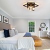 Semi Flush Mount Ceiling Light Fixture, 4 Light Industrial Ceiling