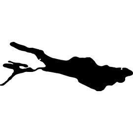 2 x Car Sticker Lake Constance Germany 11 cm Sticker Decal Rear Window Vinyl (Black)