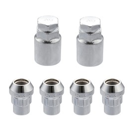 X AUTOHAUX Car Wheel Lock Wheel Nuts Set M12 x 1.5 for Sonata Silver Tone