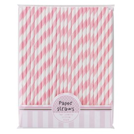 Talking Tables Pink-n-Mix Paper Straws, Pack of 30