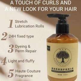 Regpem Moroccan Volume Moisturizing Elasticity Conditioner for Dry Damaged Curly Hair, 8.5 fl oz (250ml), Long-lasting Styling, Deep Conditioning Hair Mask, Frizz Control, Suitable for All Hair Types