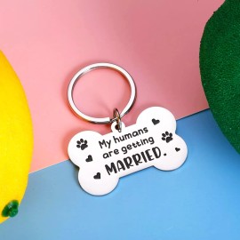 FREREFETER "MY HUMANS ARE GETTING MARRIED" WEDDING PET DOG/CAT TAG-GIFT BOX