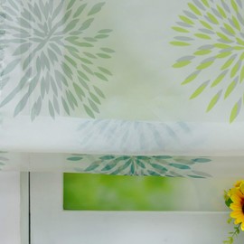 Eslir Roman Blind No Drilling Required Roman Curtain with Eyelets Transparent Curtains with Hooks Eyelet Roller Blind with Circle Motifs Modern Voile Purple W x H 100 x 140 cm 1 Piece