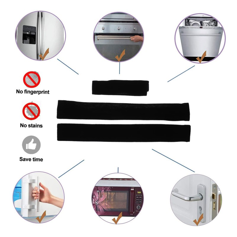 DOITOOL 2sets Fridge Handle Covers Kitchen Refrigerator Door Handle Protectors