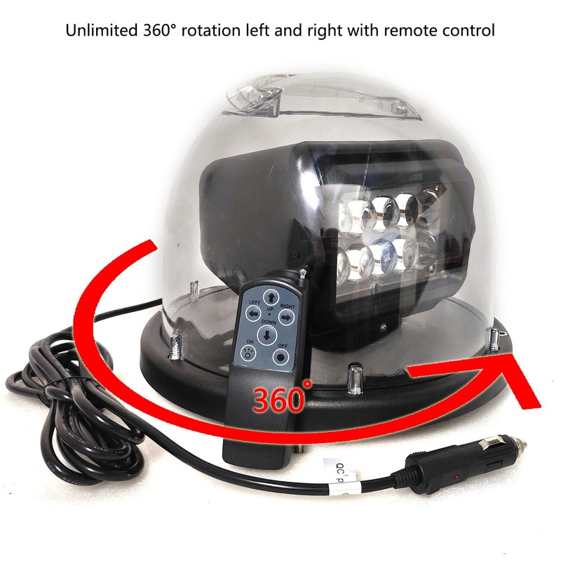 White Handheld Led Search Light 8 Inch 50W 360 Degrees