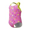 Speedo Print Crossback One Piece Costume da Bagno per Bambina,