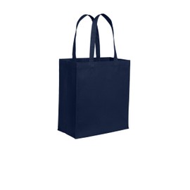 Port Authority Cotton Canvas Over-the-Shoulder Tote BG426, River Blue Navy, OSFA