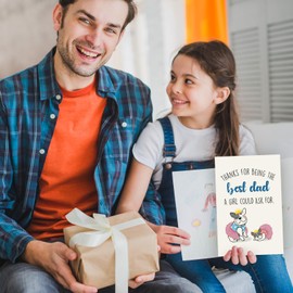 ATTLVV Happy Fathers Day Card from Daughter,Funny Father's Day Gifts from Daughter,Dad Birthday Cards