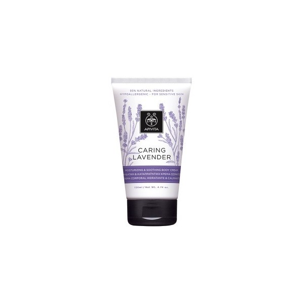 Apivita Caring Lavender Moisturizing Soothing Body Cream, 150ml