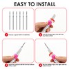 YUXIANLB 6pcs Cuticle Drill Bit, Flame Shape Diamond Nail Drill