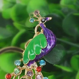 Unbranded Peacock Rhinestone Keychain/Penda