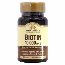 Biotin 10000mcg 100 Tabs By Windmill Health