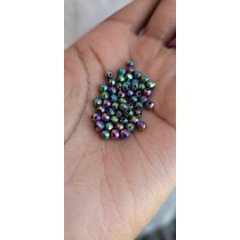 Bead It Wear It Love It Bead It Wear It Love It Faceted Hematite Crystal Dreadlock Loc Sprinkles Mix Hair Beads, Loc Jewelry, Dreadlock Accessories (Rainbow)