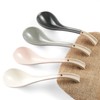 DAHO GOMSU Asian Ceramic Soup Spoon, with Long Handle Easy
