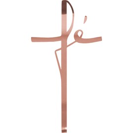 NBFU God Faith Cross Fé (Rose Gold) (Set Of 2) Premium Waterproof Vinyl Decal Stickers For Laptop Phone Accessory Helmet Car Window Bumper Mug Tuber Cup Door Wall Decoration