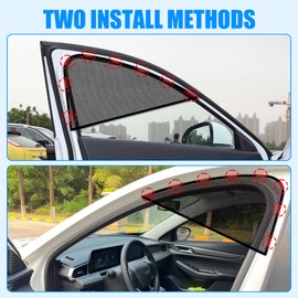 ZATOOTO Car Window Shades for Driver Side, 2Pack Magnetic Car Window Sun Blocker for Front Side Windows Mesh car sun shade, Easy On and Off Blocks Sunlight Glare UV Rays Snow Blindness for More Safety