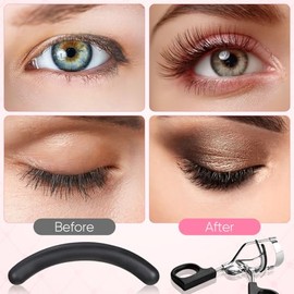 FRCOLOR 16 Pzas Repuestos para Rizador de Pestañas de Silicona Gomas para Enchinador de Pestañas de Alta Elasticidad Almohadillas Lavables para Maquillaje de Ojos