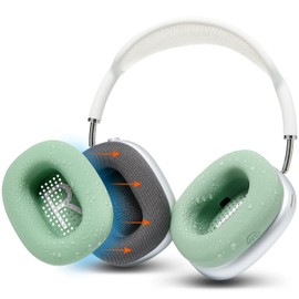 WC SweatZ Max - Protective Earpad Covers for Airpods Max Made by Wicked Cushions | Sweatproof & Easily Washable | Full Earpad Sweat Protection | Green