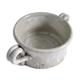 Anthony Stoneware Handled Soup Crock, White