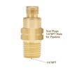 MEASUREMAN Brass Gauge Adaptor 1/4NPT Female，2-1/2 OAL x 1-2/5" x