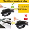 Wire Brush Set of Heavy Duty, 4 Rows Carbon Steel