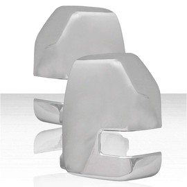 Auto Reflections 2pc Full Towing Mirror Covers for Ford SD XL/XLT 2017-2020 - Chrome w/Signal Cutout