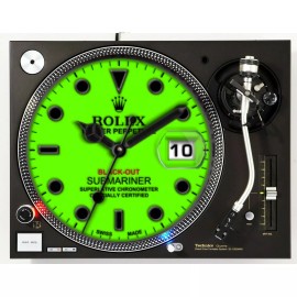 Plastic Waffles DJ Luxury Watch Face's #3 Slipmat Turntable 12" LP Record Player, DJ Audiophile