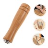 OSALADI 4pcs Wooden File Grip Handles Sturdy Replacement for Rasp