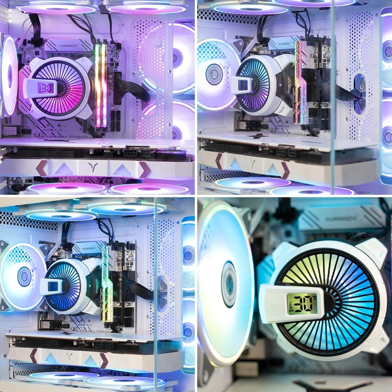 ALSEYE W90 CPU Cooler, Temperature Displayed CPU Cooler for Small