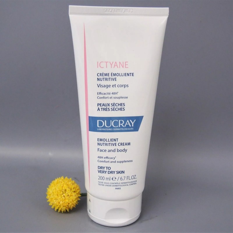 2 PACK Ducray Ictyane Emollient Nutritive Cream 200ml 6.7oz Exp