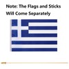GSYLPFT 12 Pack Greece Flags on Sticks Greek Small Mini