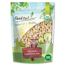 Food to Live Organic Blanched Whole Almonds, 1.5 Pounds - Non-GMO, Raw, Unpasteurized, Unsalted, Keto, Paleo, Kosher, Bulk, High in Protein, Dietary Fiber, Vitamin E, Copper, and Riboflavin.