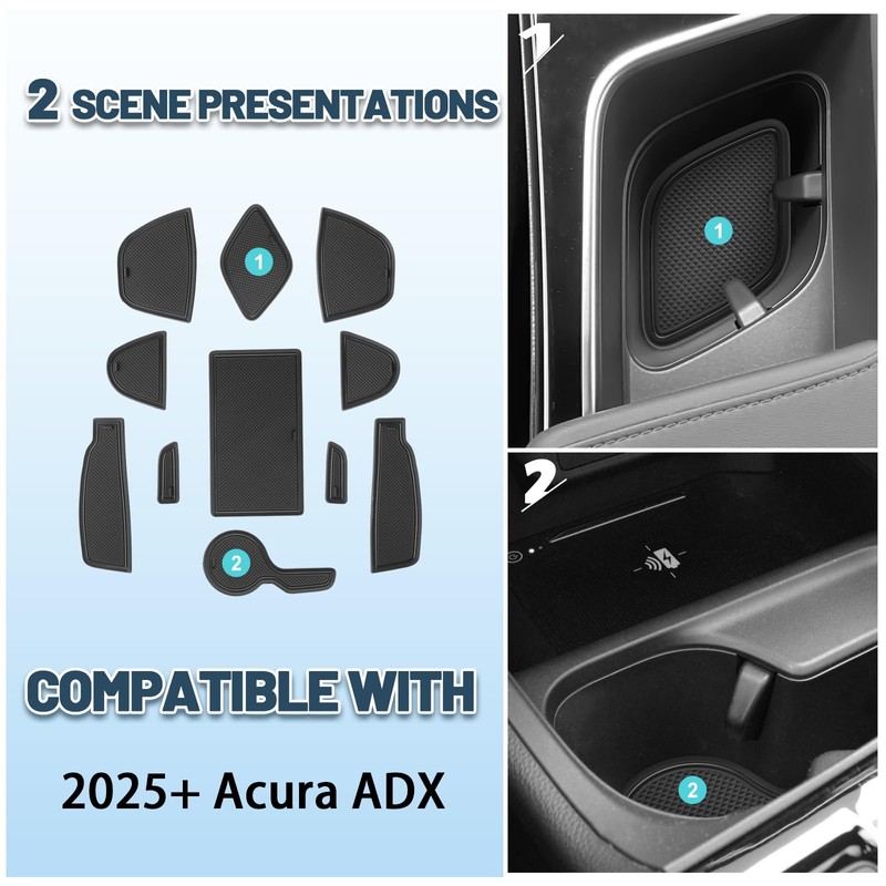 2025 ADX Door Slot Mats,for Acura ADX 2025 Accessories Anti-Slip